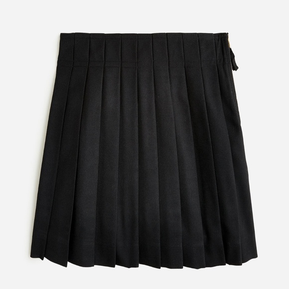 New CREWCUTS $55 Girls Size 6 Pleated Skirt in Twill - Black - Picture 1 of 4